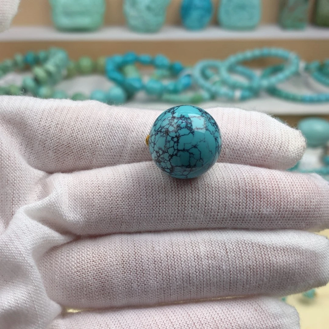 未镶嵌绿松石珠宝奇石17.1mm