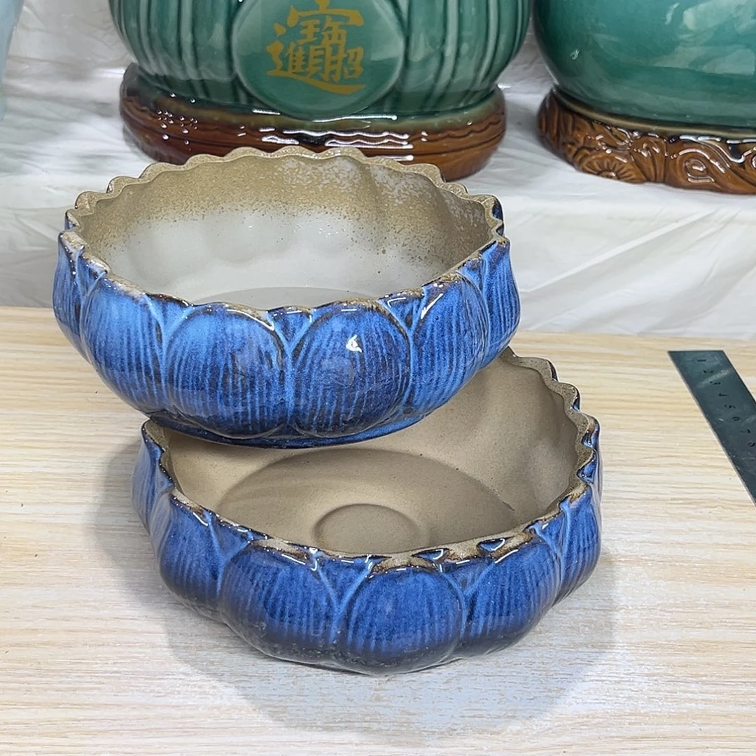 陶瓷绿植多肉微瑕花盆口径12*7无孔