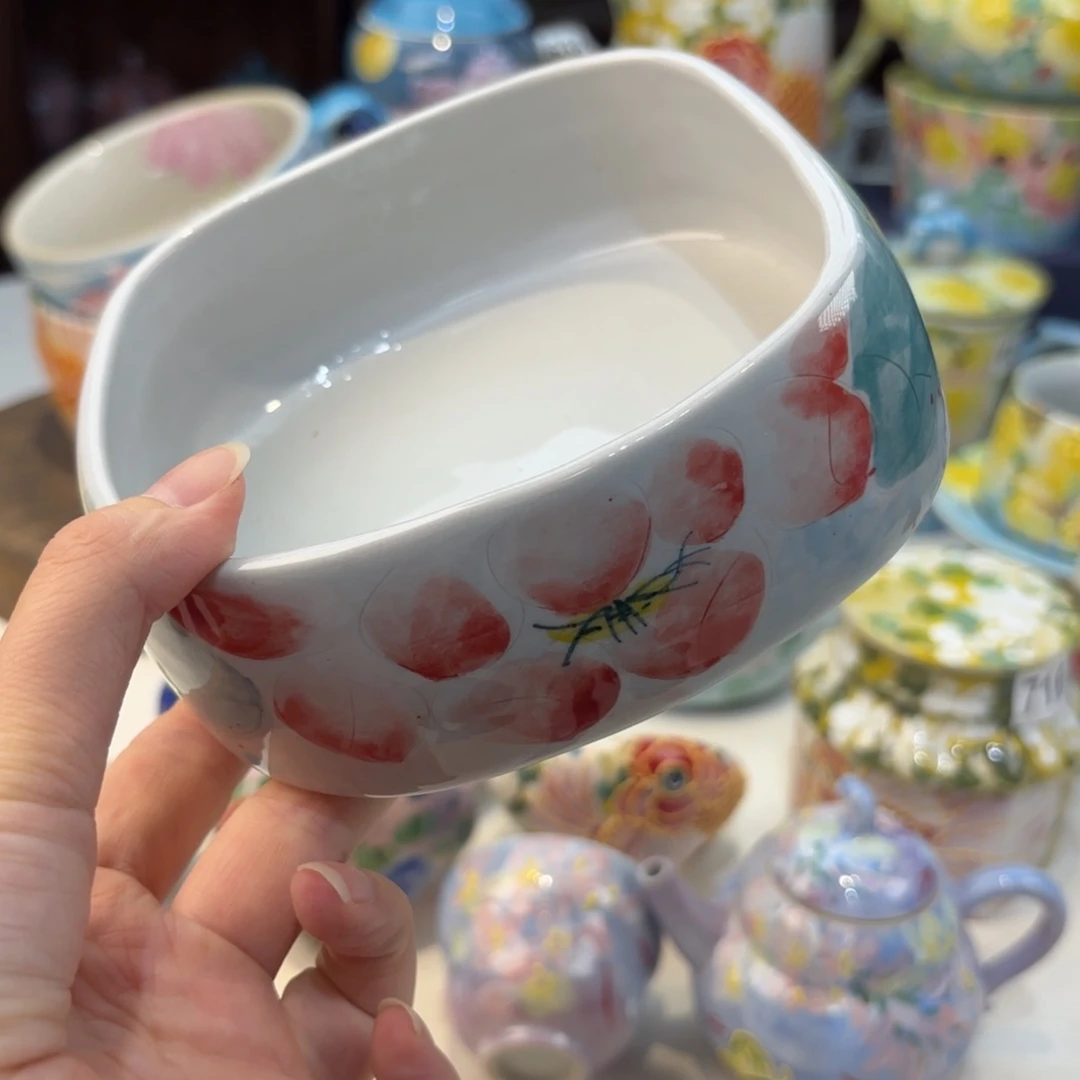 瓷片景德镇手绘高温釉下彩陶瓷茶具
