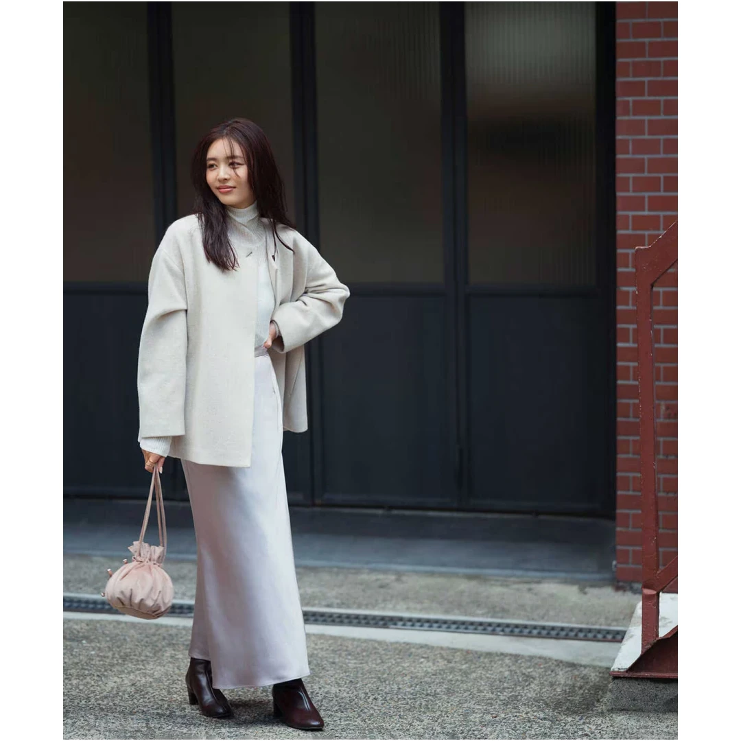 【TaKuMi】 N 秋季新款 优雅复古风格缎布窄身半身裙裙