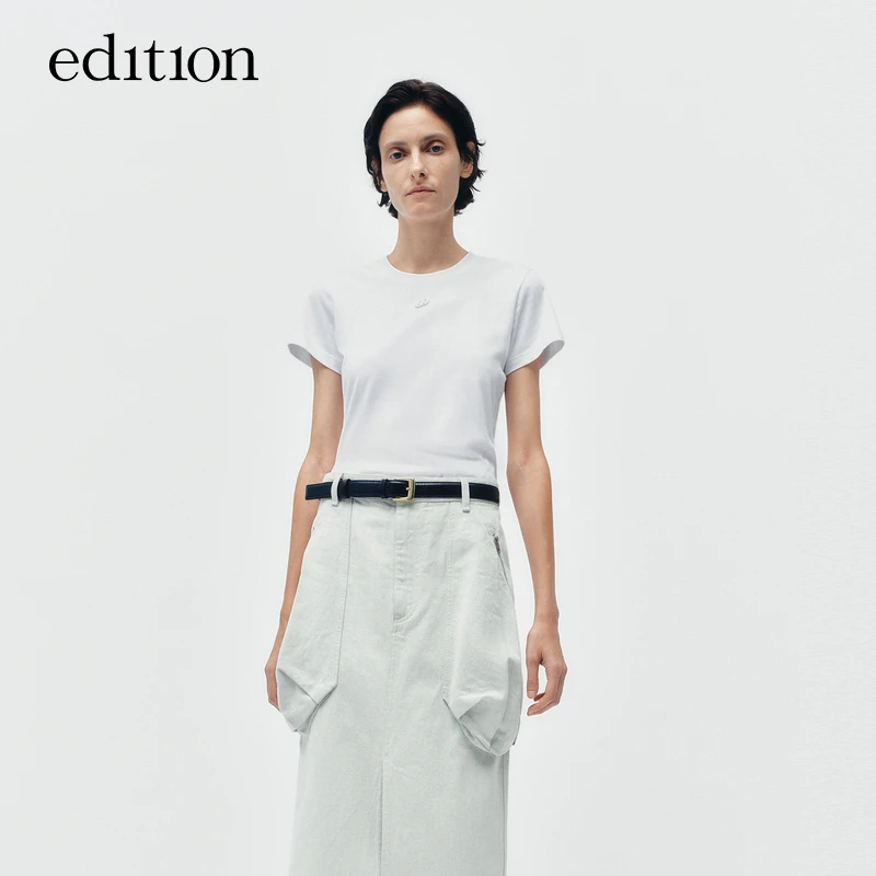 【E+云朵系列】edition秋季新款高能感短袖棉T恤#EBD3TEE009