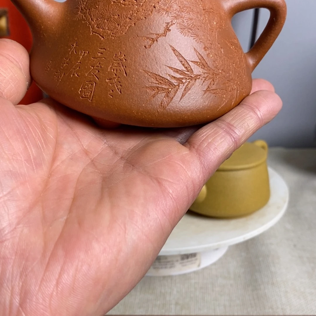 本山绿泥茶壶辉*宜兴紫砂壶名家作品