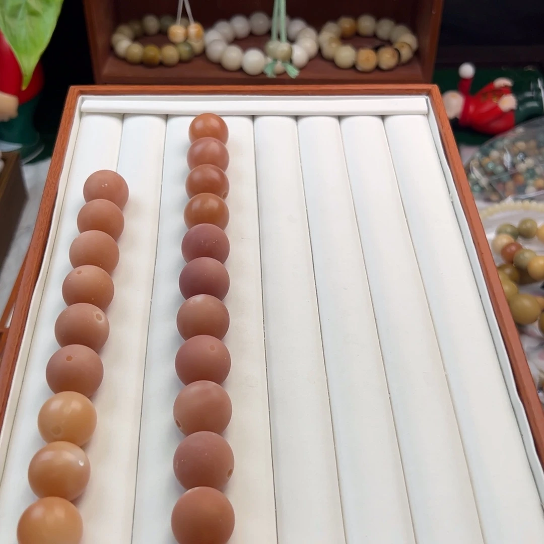 菩提根/象牙果手串蜜*卡21圆珠干磨微瑕