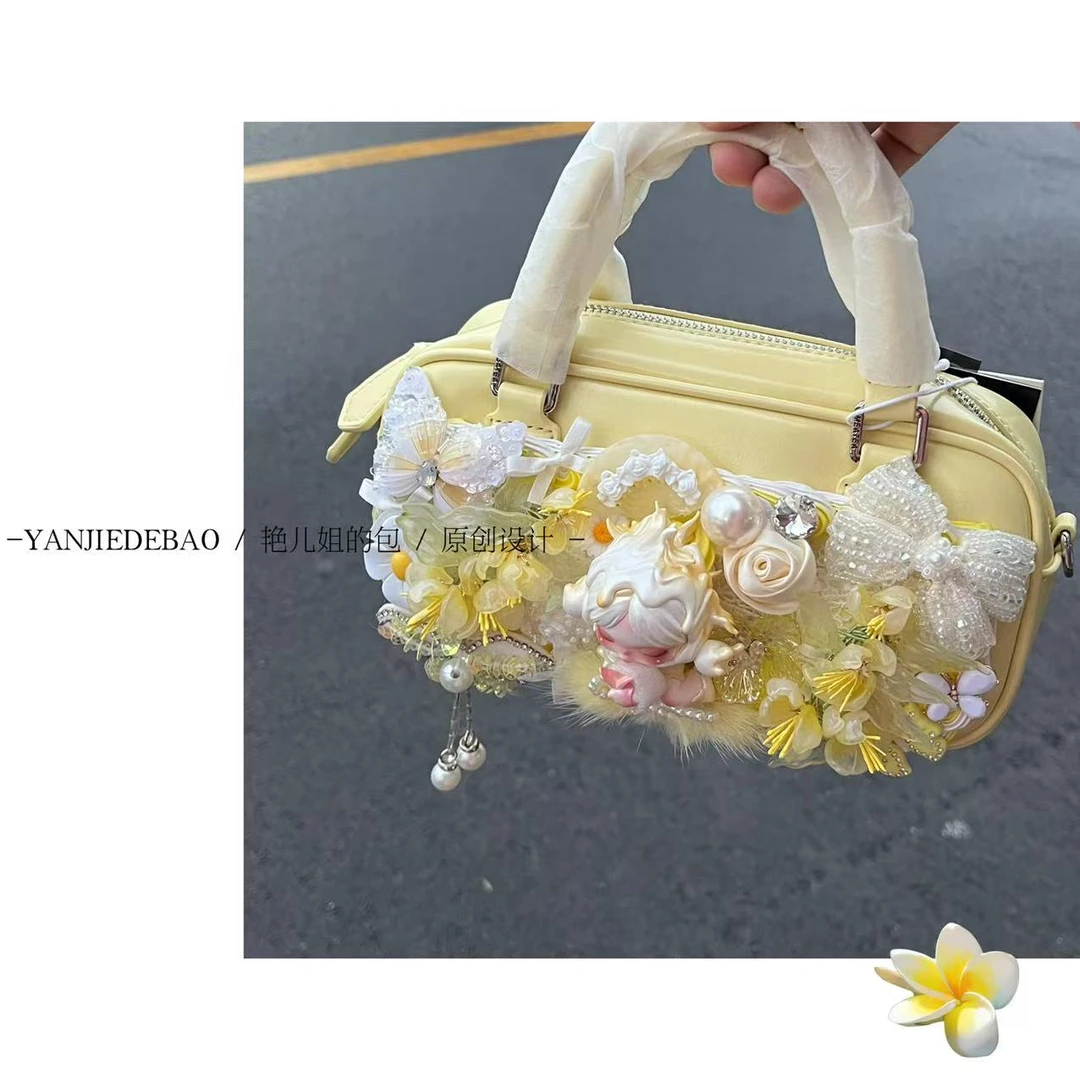 超美新款手作娃包SP邸语skullpanda观中景保龄球包