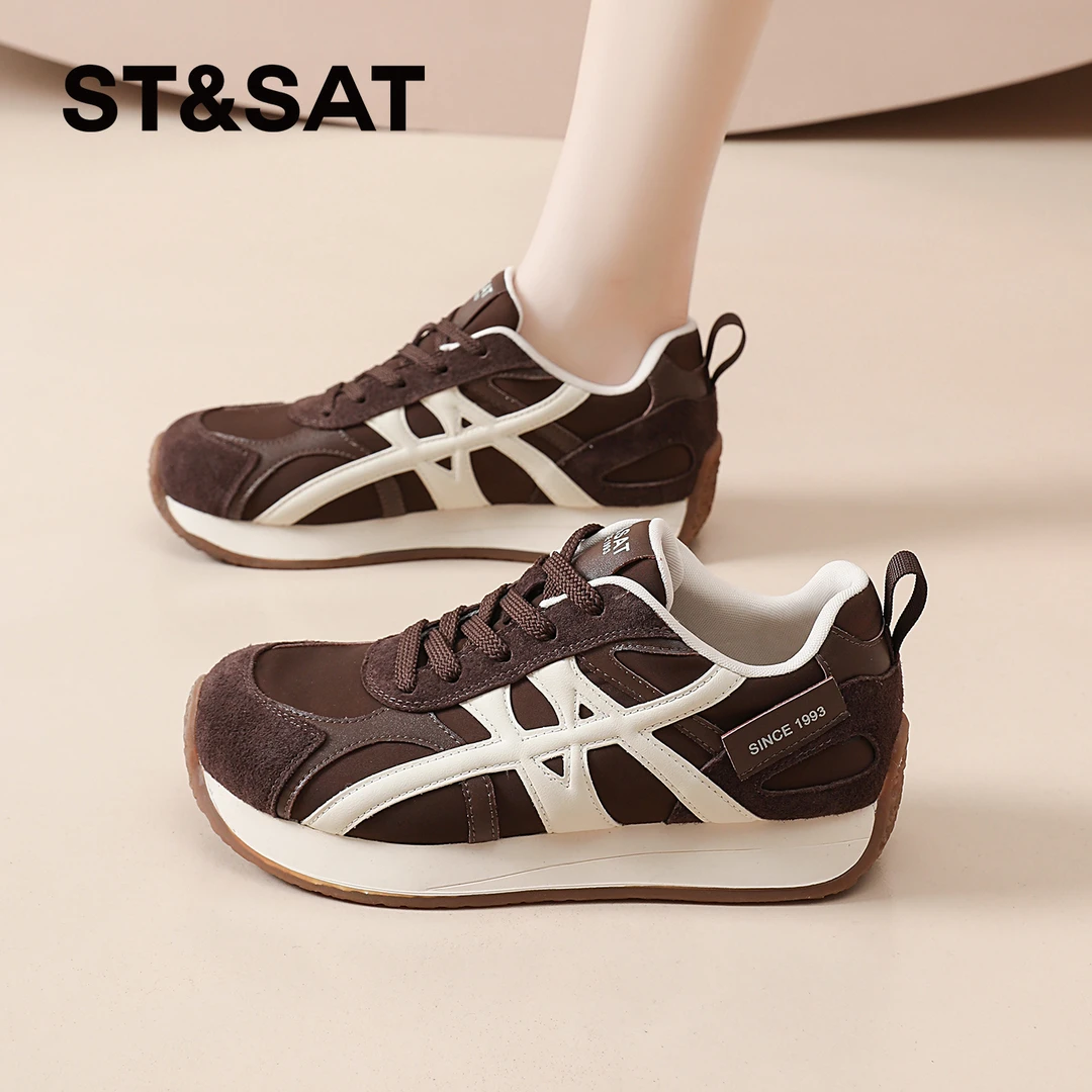 星期六休闲阿甘鞋女士2025新款秋季阿甘鞋百搭时尚复古超火潮鞋子