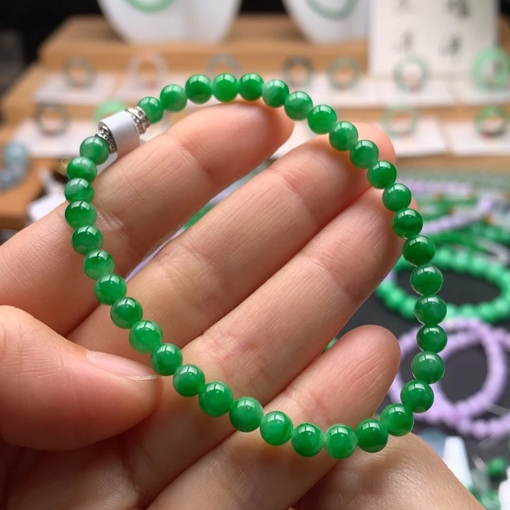 翡翠未镶嵌手链天然缅甸A货翡翠