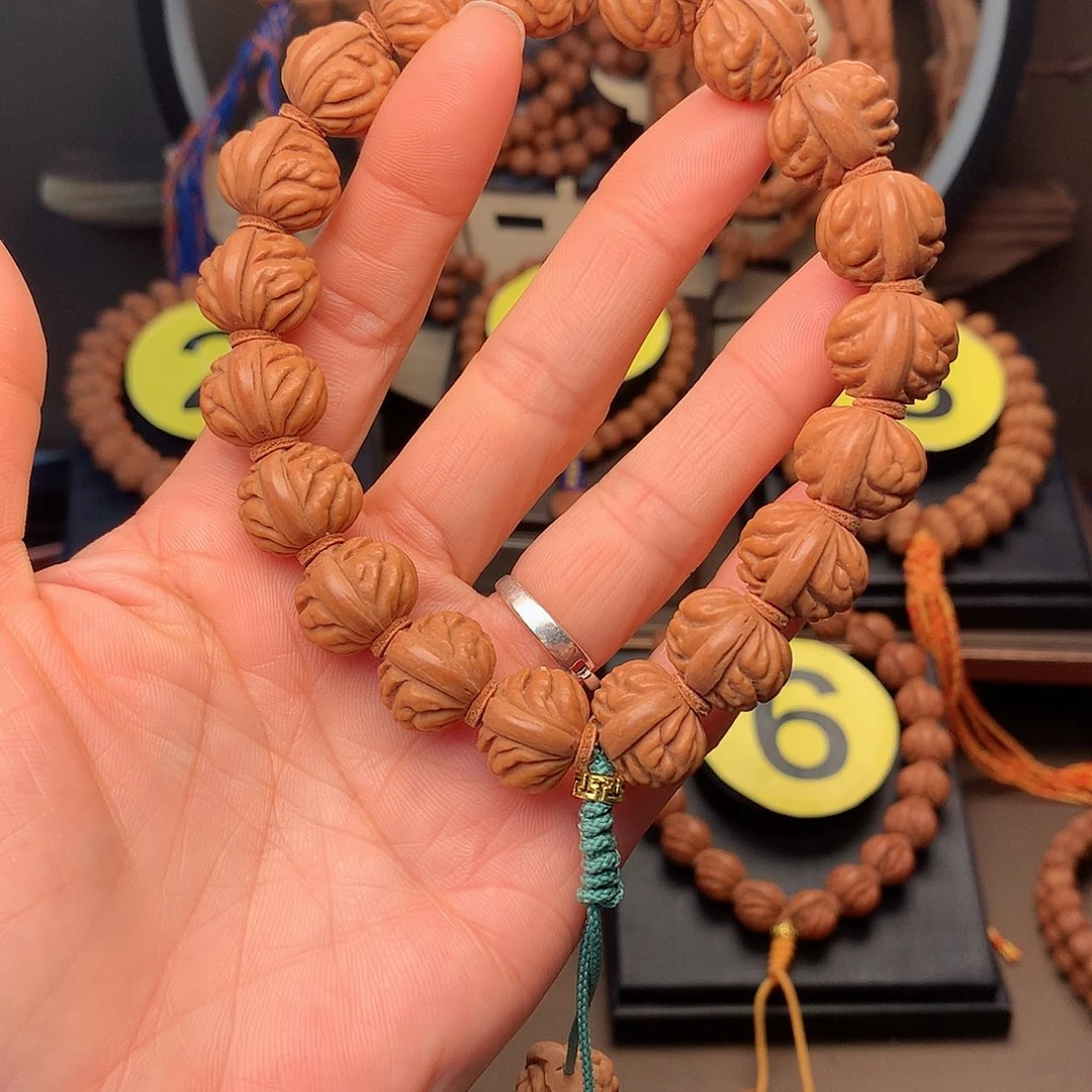 桃核吊坠小金豆手串16