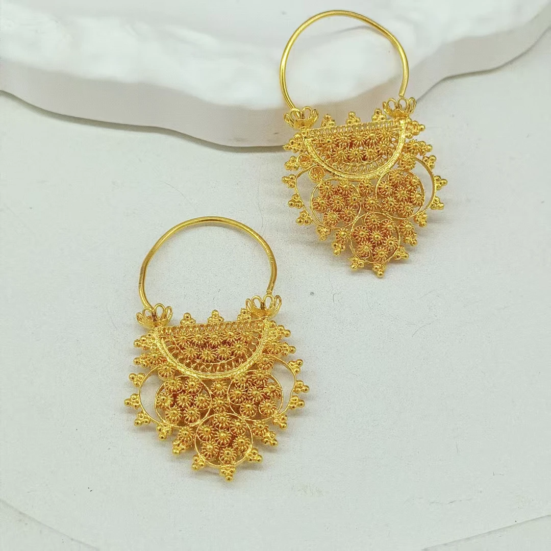 合金耳饰 kaplima altun镂空宽面时尚手镯手工气质轻奢4 u