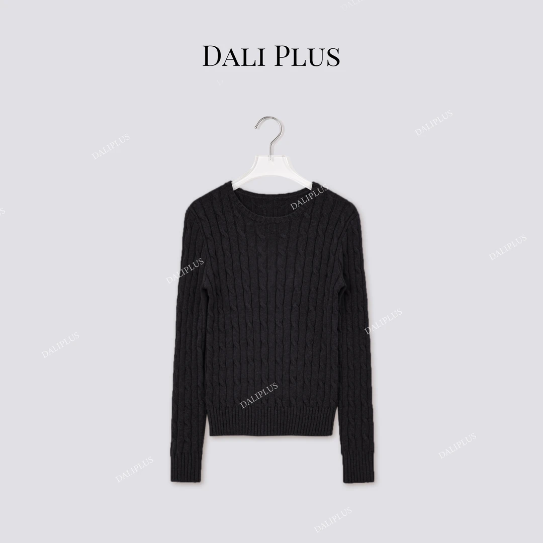 DALI PLUS“100棉”绞花轻奢百搭打底针织-D5BL1160