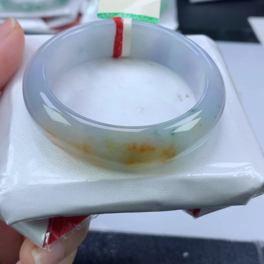 翡翠手镯未镶嵌缅甸天然翡翠手镯5253圈口