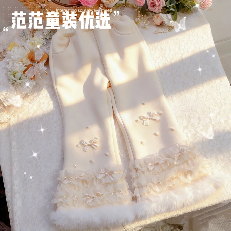 【范范童装优选】儿童时尚韩版【冬日恋歌】加绒裤子25427