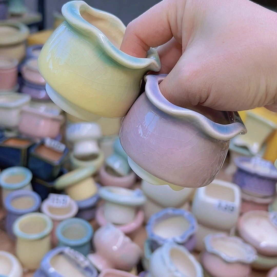 红陶陶瓷花盆当场满12包邮