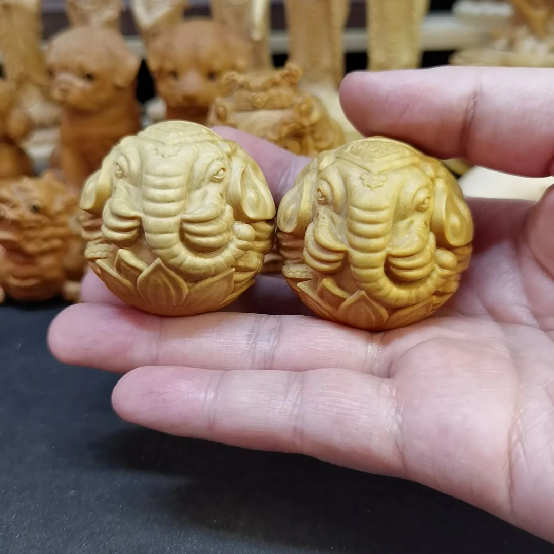 黄杨木小叶黄杨吉祥手球4.5公分一对