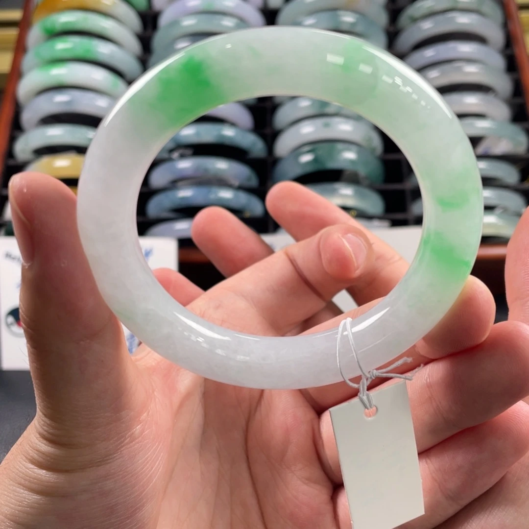 翡翠手镯未镶嵌15号54.8圆条