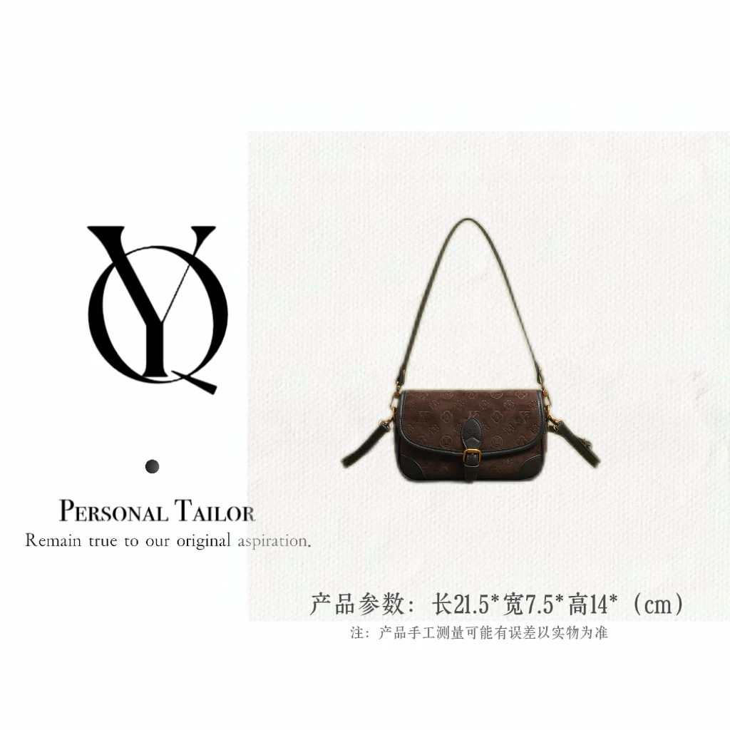 新款时尚单肩包压痕磨毛法棍包1111小咖