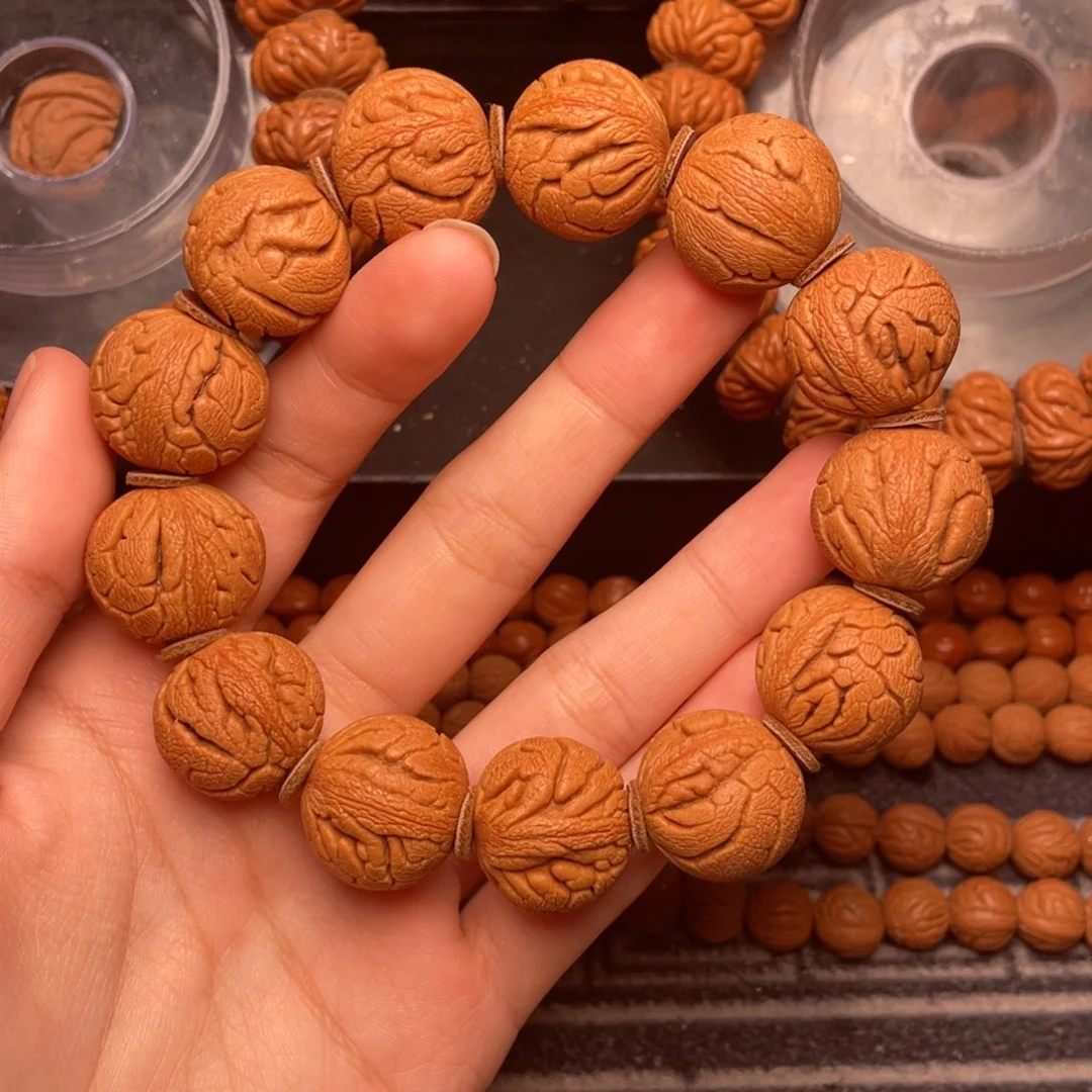 清***酒桃核吊坠秦岭核桃龙珠