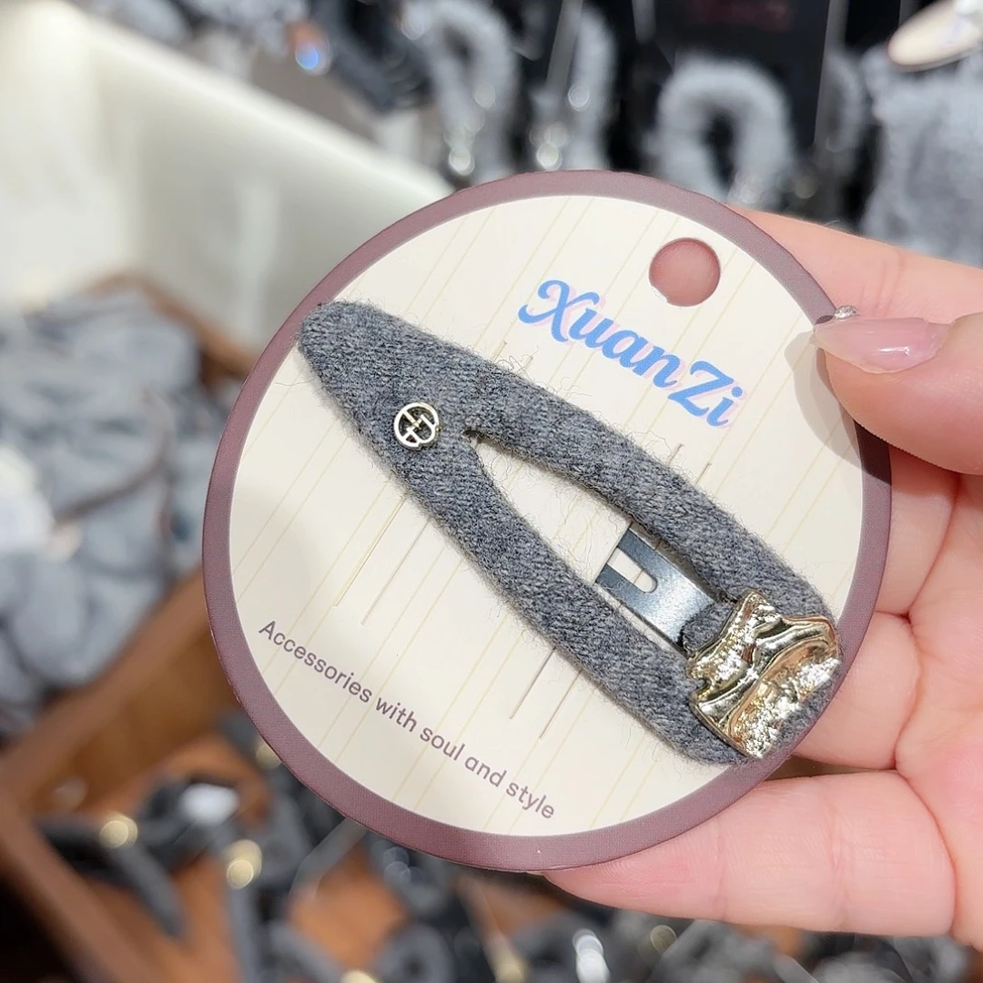 皮质铁合金发饰发夹