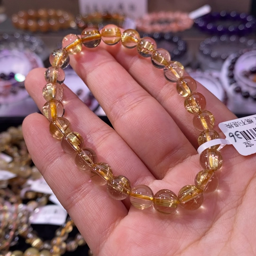 水晶手链未镶嵌金钛晶7+