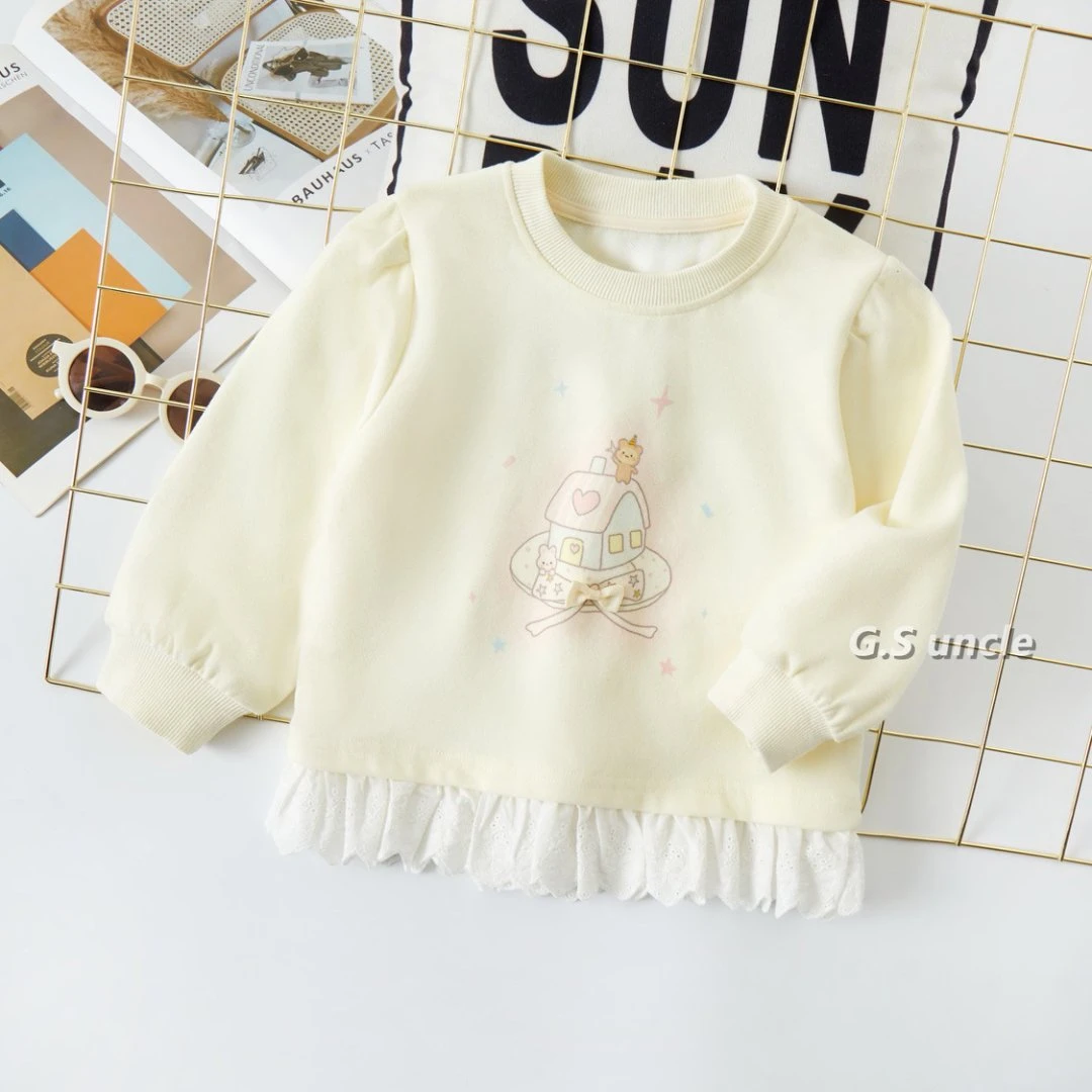 3【许愿精灵】H25043女宝春款T恤韩版时尚长袖