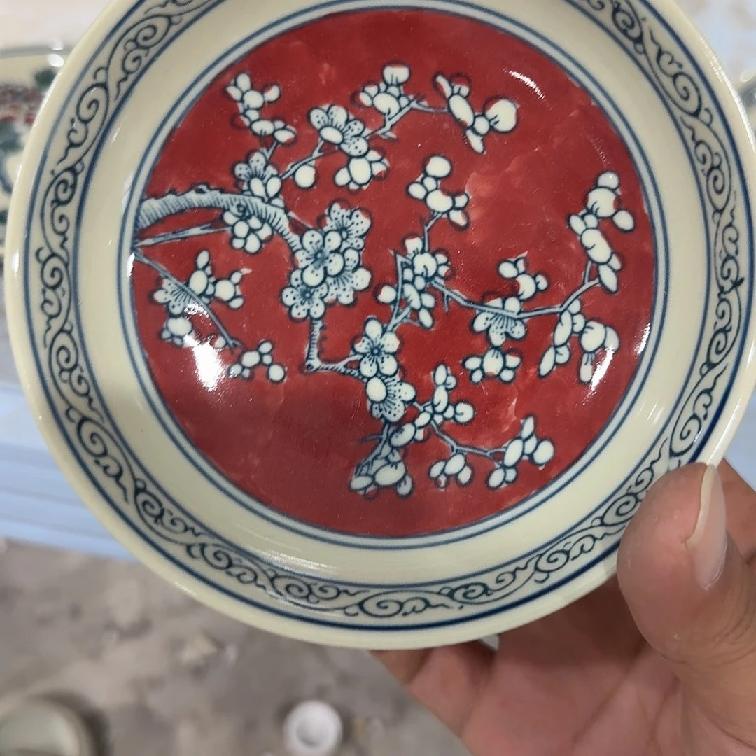 瓷片摆件手绘瓷器处理