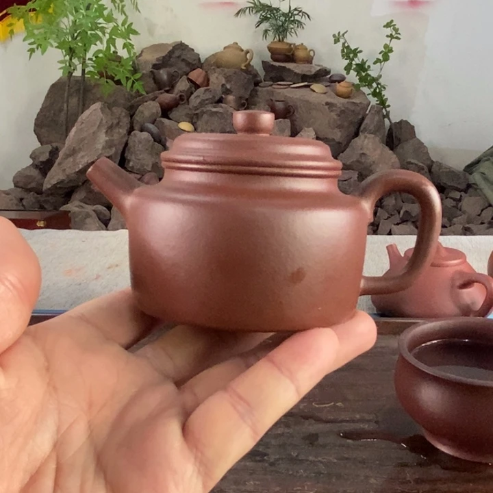 紫砂茶壶宜兴紫砂底潮青150