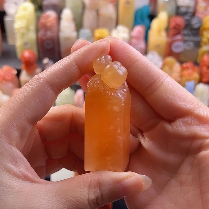 云南石印石手工定制2厘米，柿子