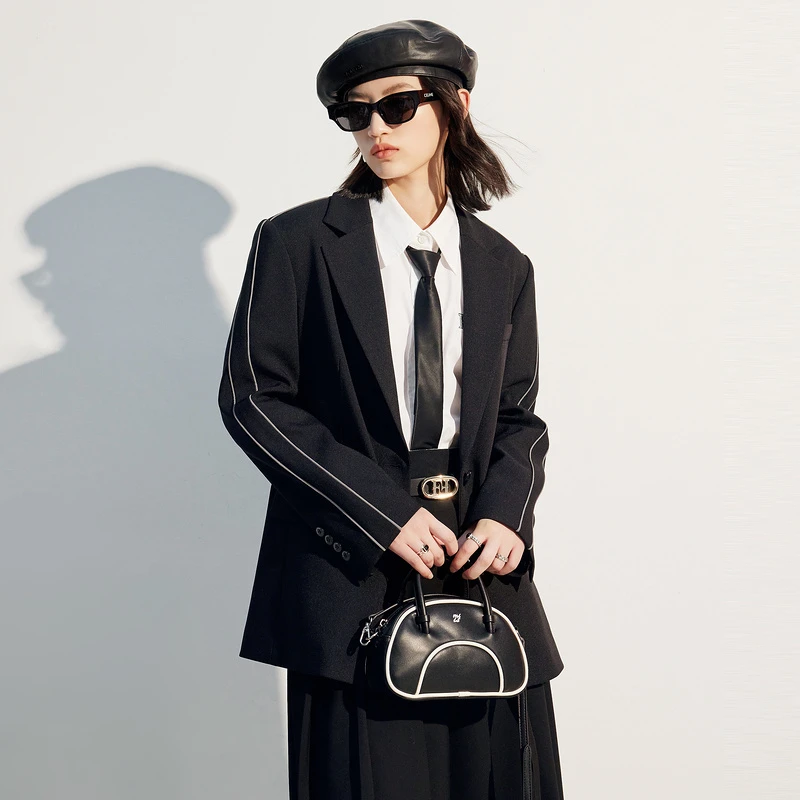 【小余专属】FF||仿佛春季西装外套女黑色小个子设计FA00405