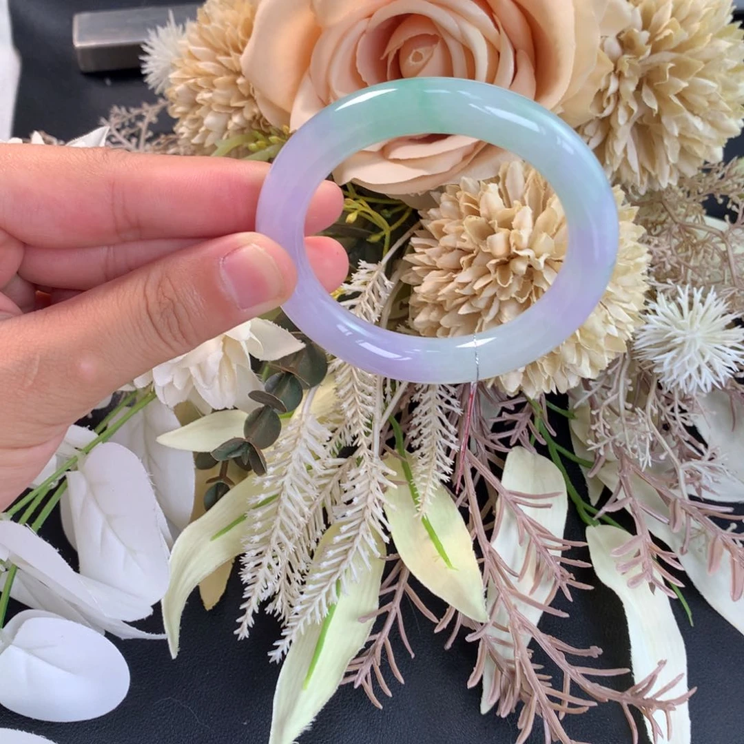 翡翠手镯未镶嵌53春彩