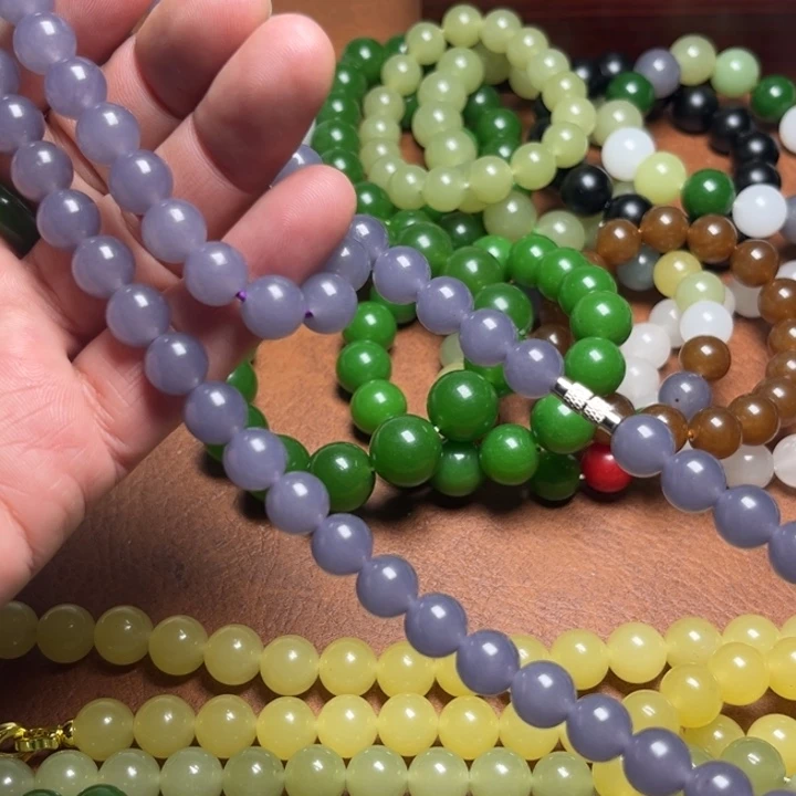 烟紫10mmmmmm一套项链