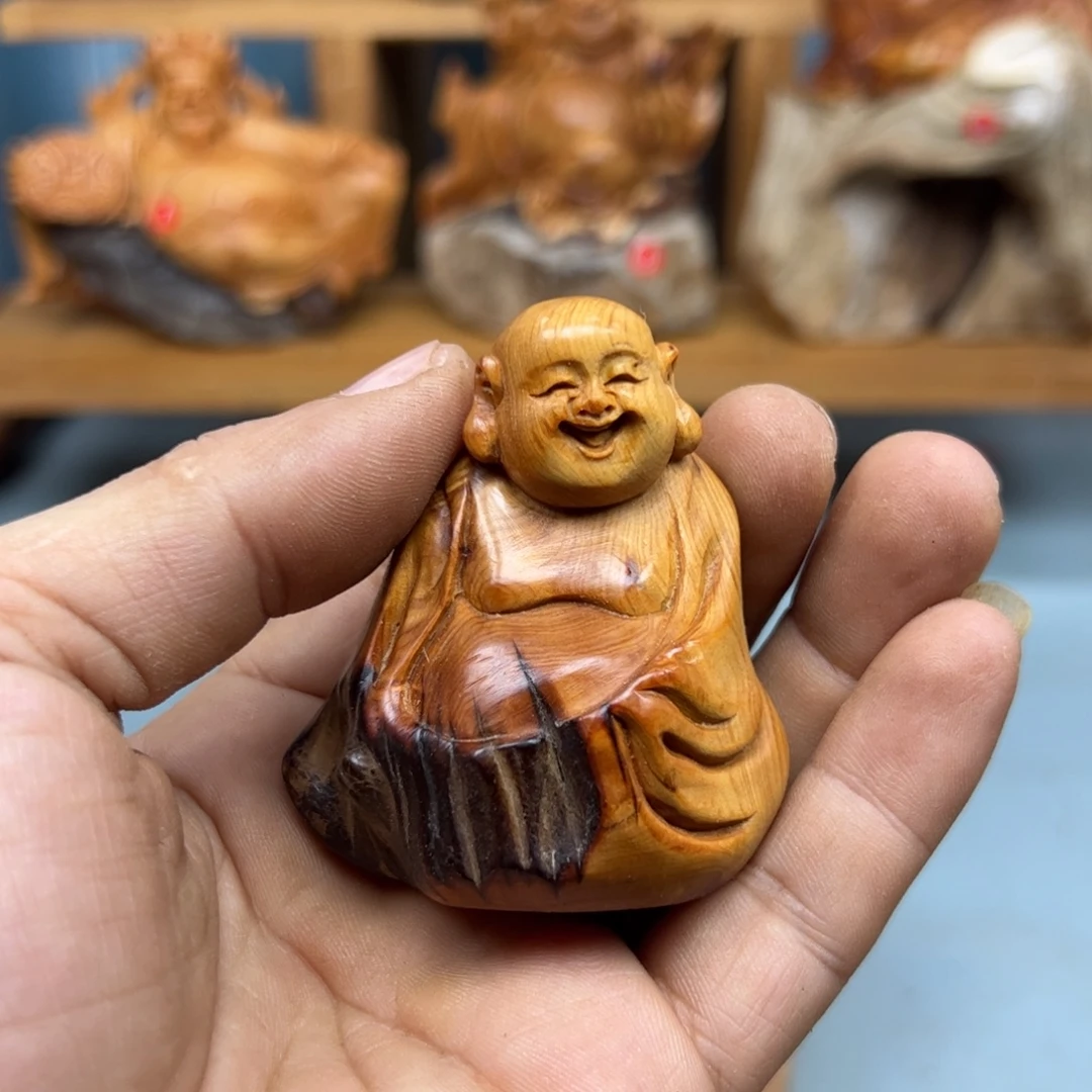 大***米木崖柏木摆件手把件