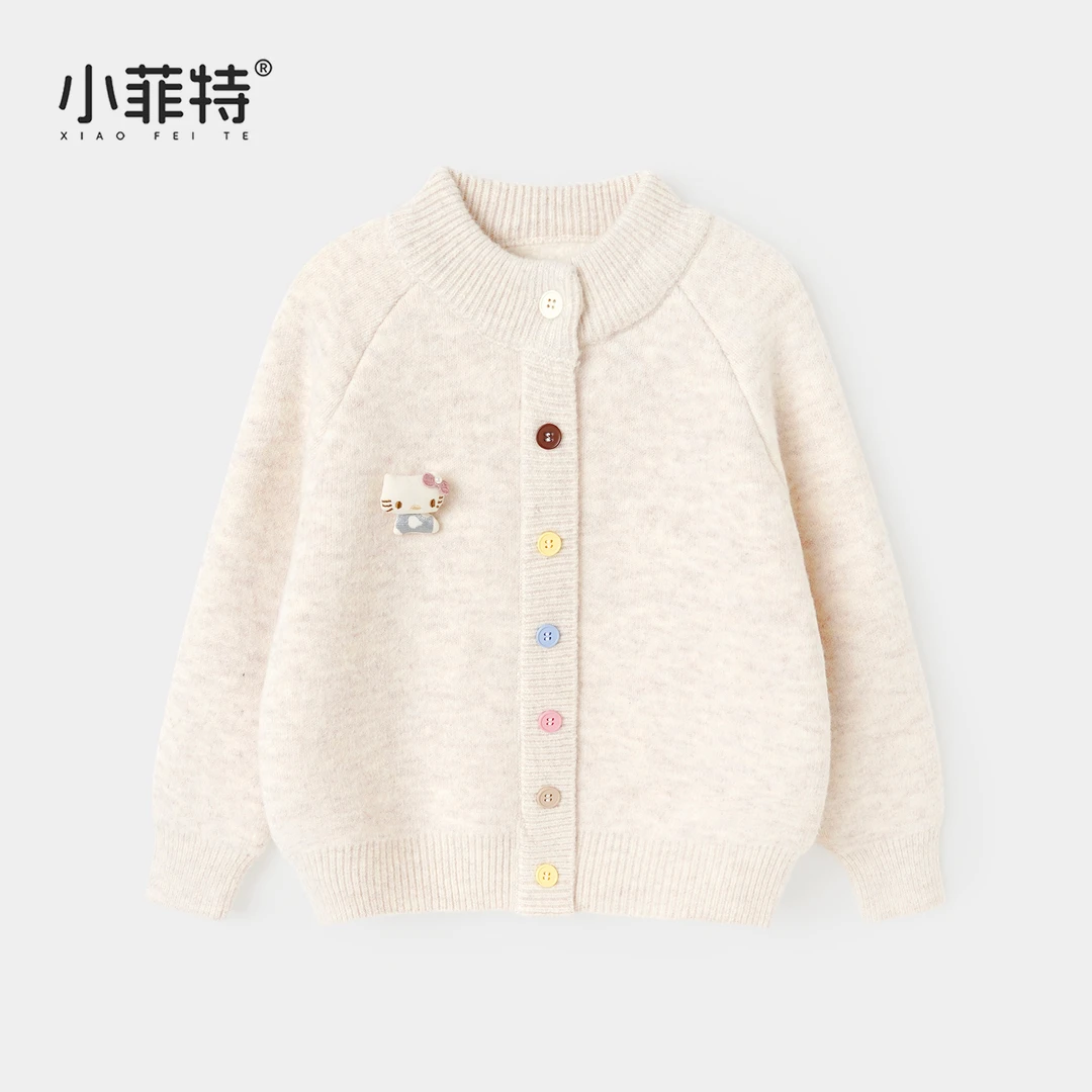 小菲特女童冬装加厚针织衫儿童保暖毛衣中大童休闲上衣MFYD57547