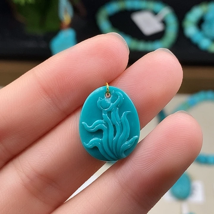 绿松石未镶嵌珠宝奇石16.7✖️13.5✖️4.2