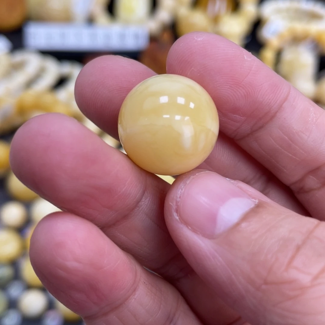 琥珀珠宝奇石未镶嵌18mm