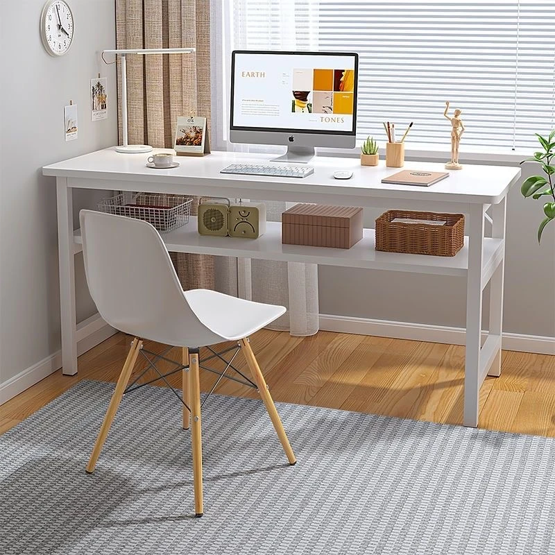 电脑长条桌家用双人办公桌子长方形桌子双人书桌出租房台