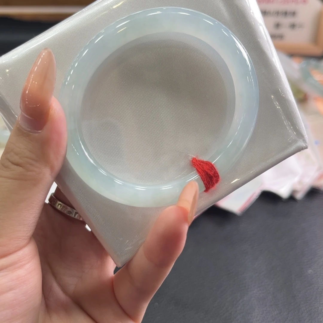 翡翠未镶嵌手镯54贵妃冰胶