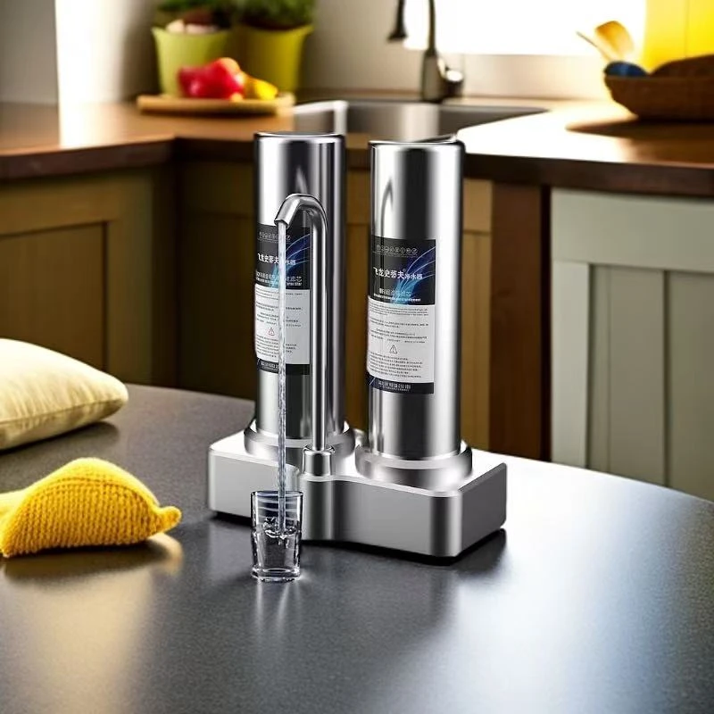 飞龙史蒂夫水龙头过滤器家用厨房净水器一机4芯