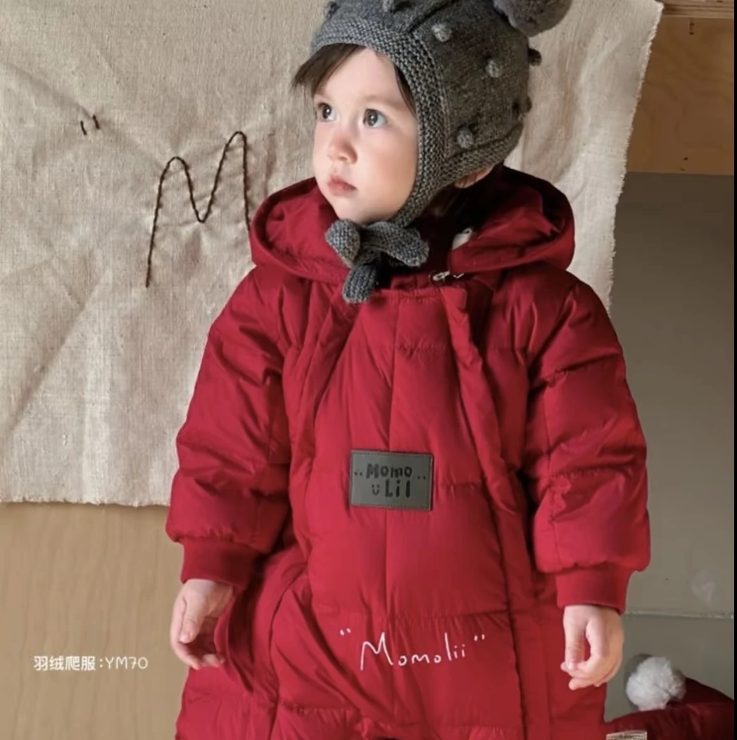 长袖长爬极简风冬季婴幼装连体衣