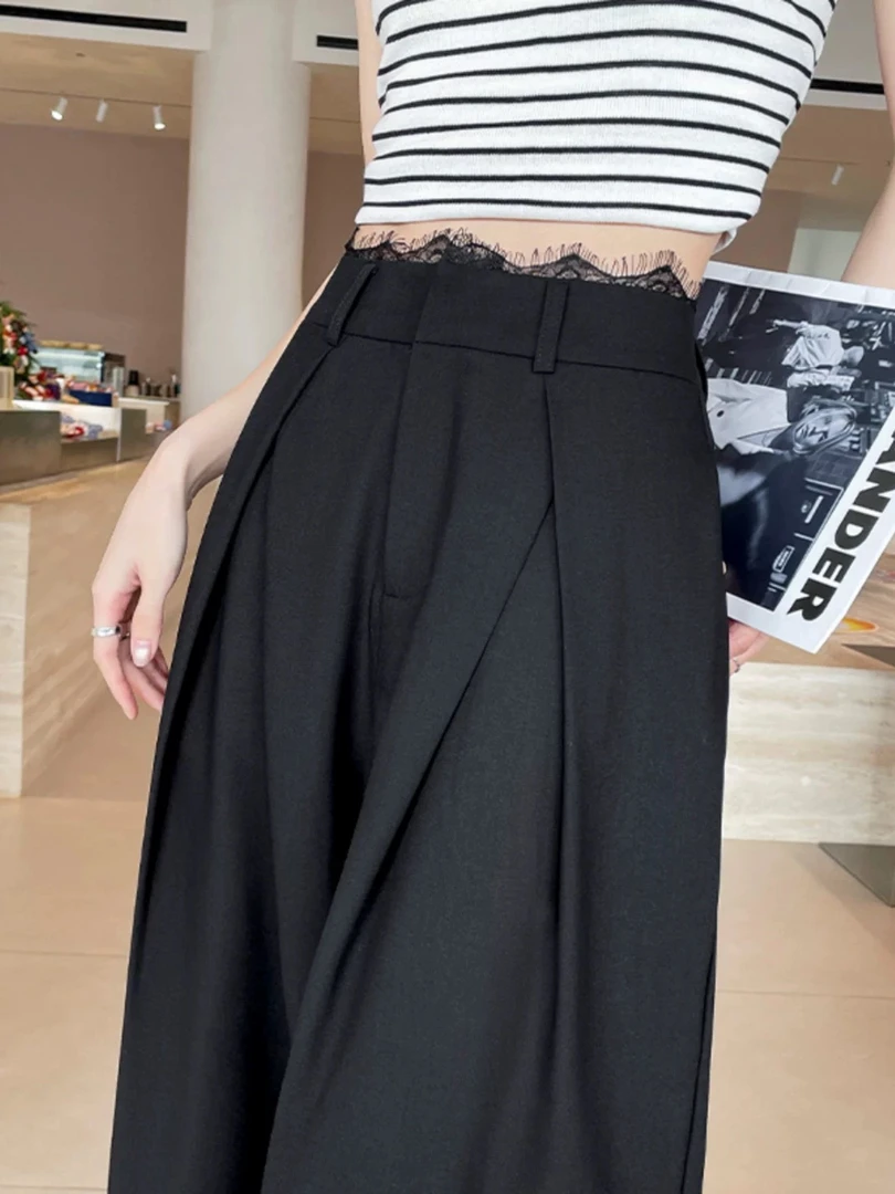 （运费险 现货）2025直筒休闲垂感薄款春季阔腿裤休闲裤纯色高腰