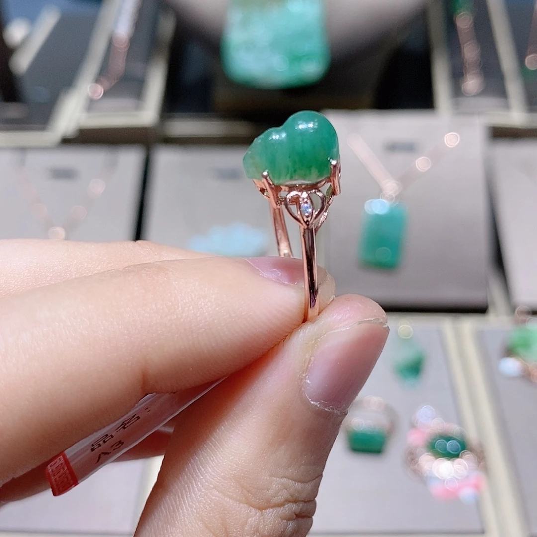 独山玉银S925镶嵌吊坠