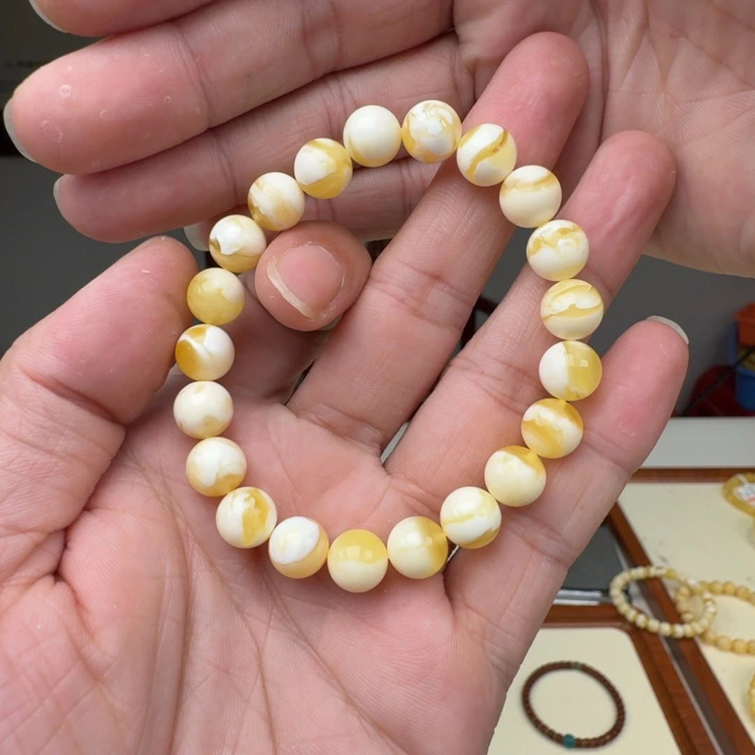 琥珀未镶嵌手链蜜蜡手串