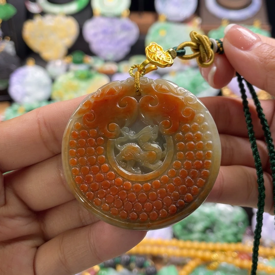 翡翠未镶嵌颈饰代编织