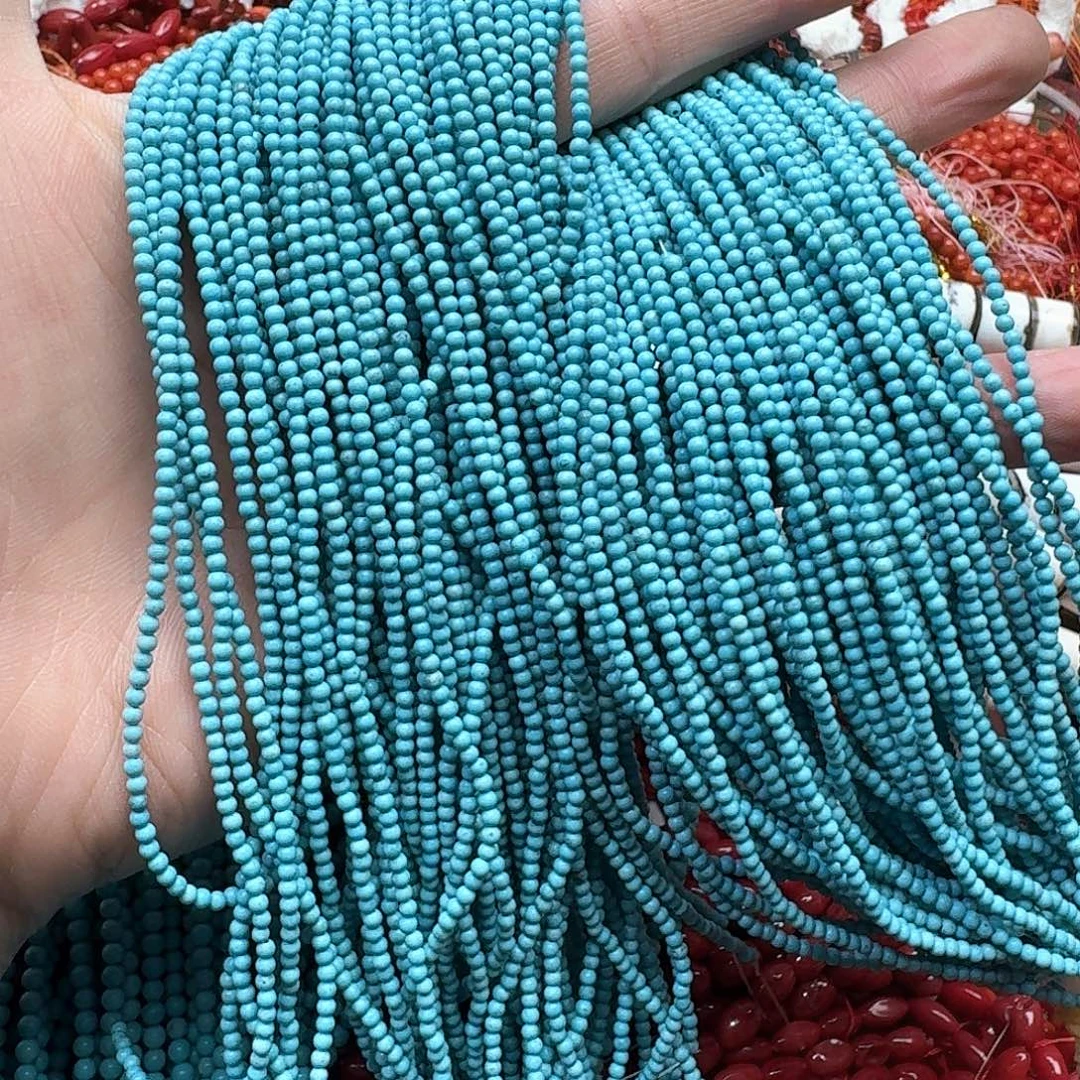 玛瑙/玉髓合金珠宝半成品福利2条2mm松石