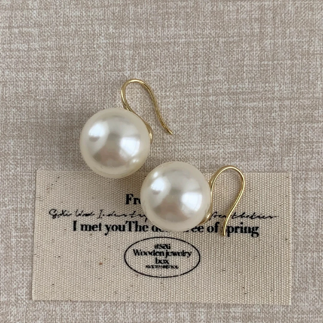 合金仿珍珠耳饰 【WE】高跟鞋耳钉/法式复古通勤风耳环