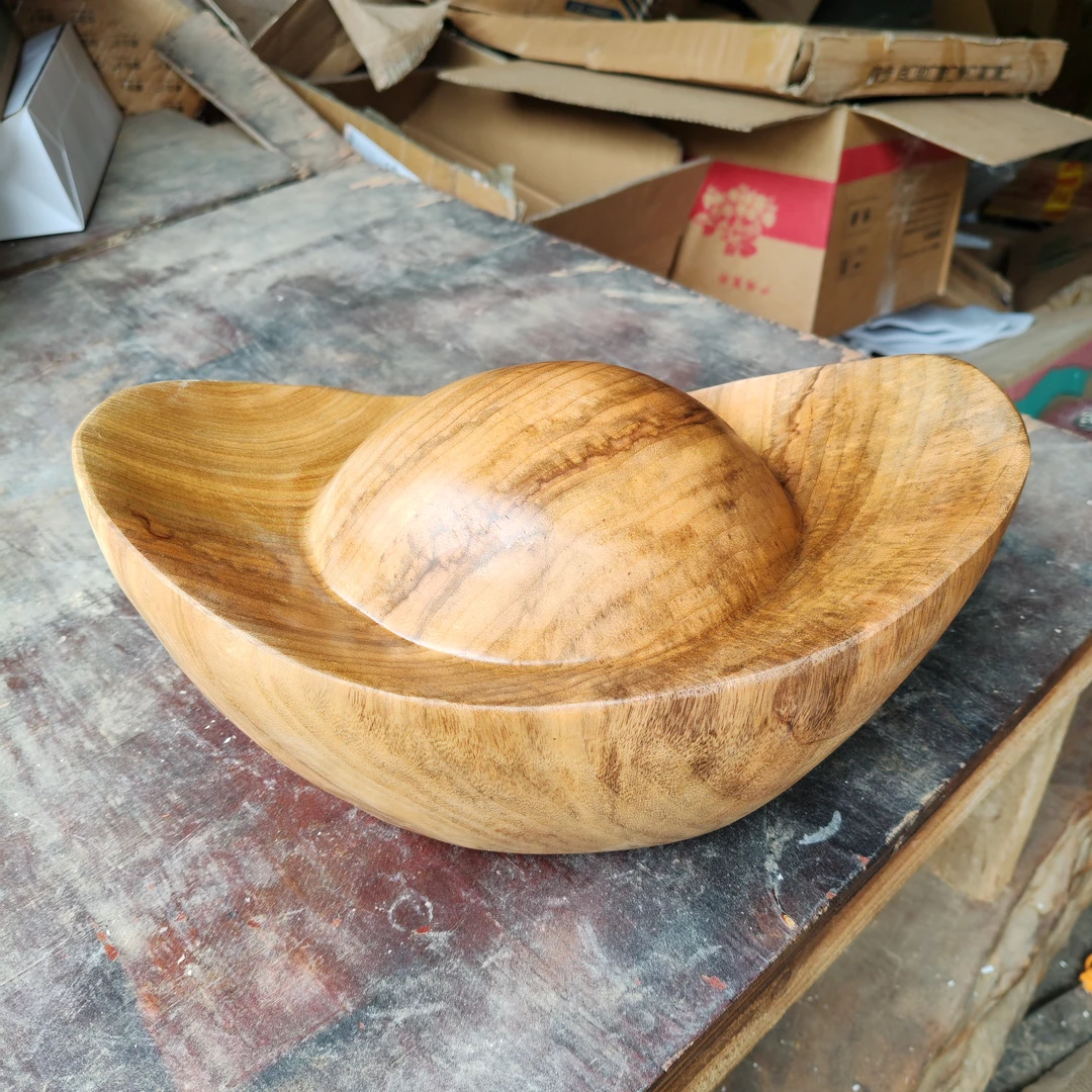 精品香樟木作品 元宝手把件摆件