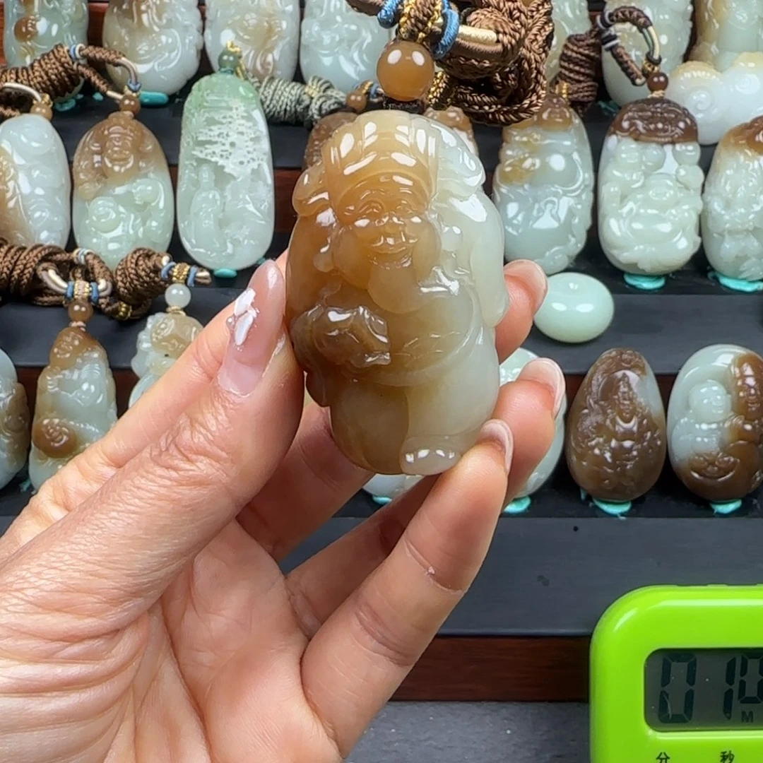 和田玉挂件未镶嵌琅**地