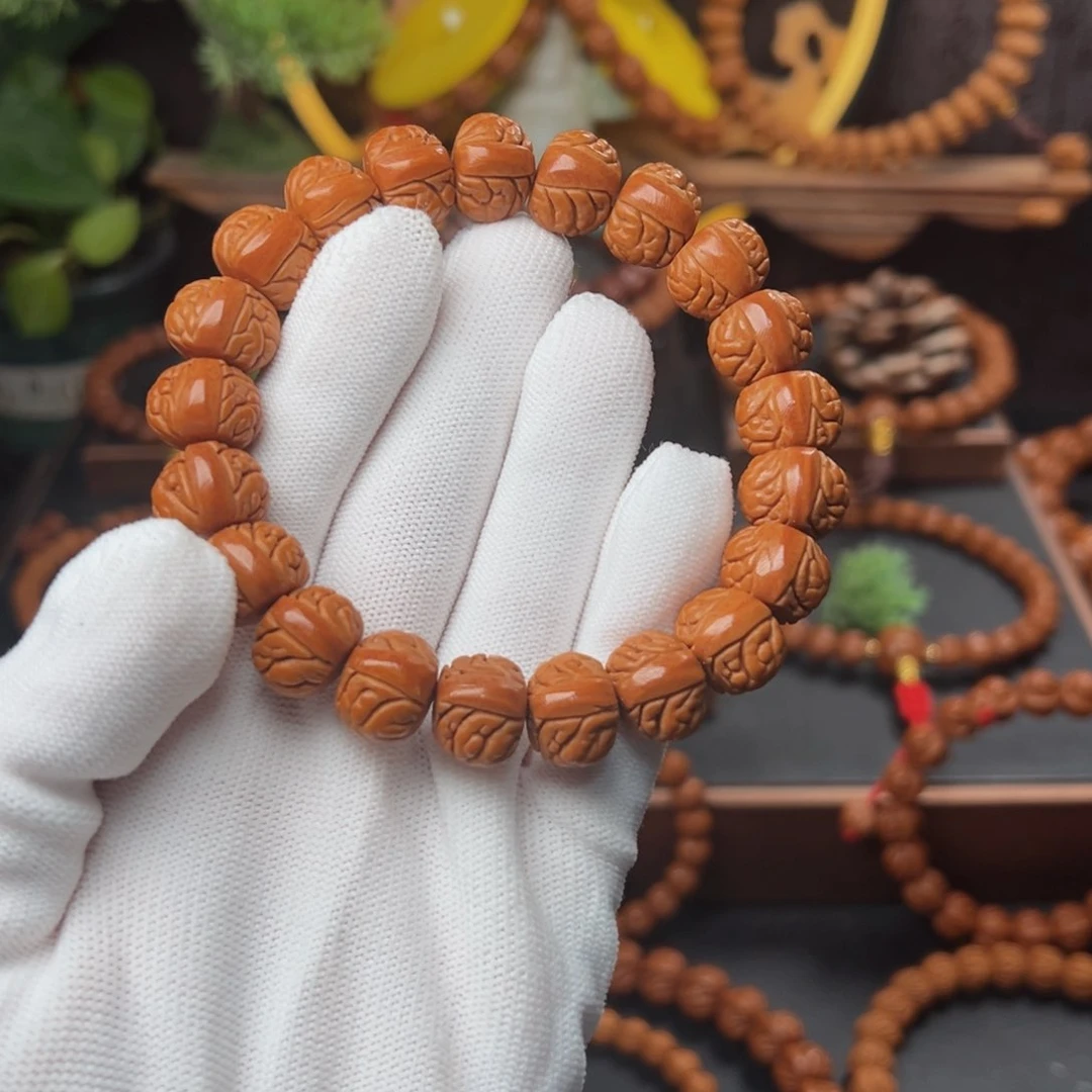 吊坠桃核1.4红皮荔枝手串