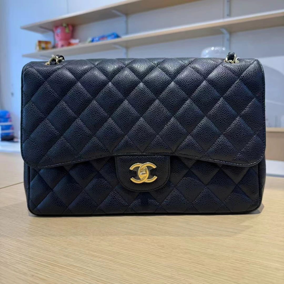 99新 Chanel/香奈儿 香奈儿黑金jumbo包