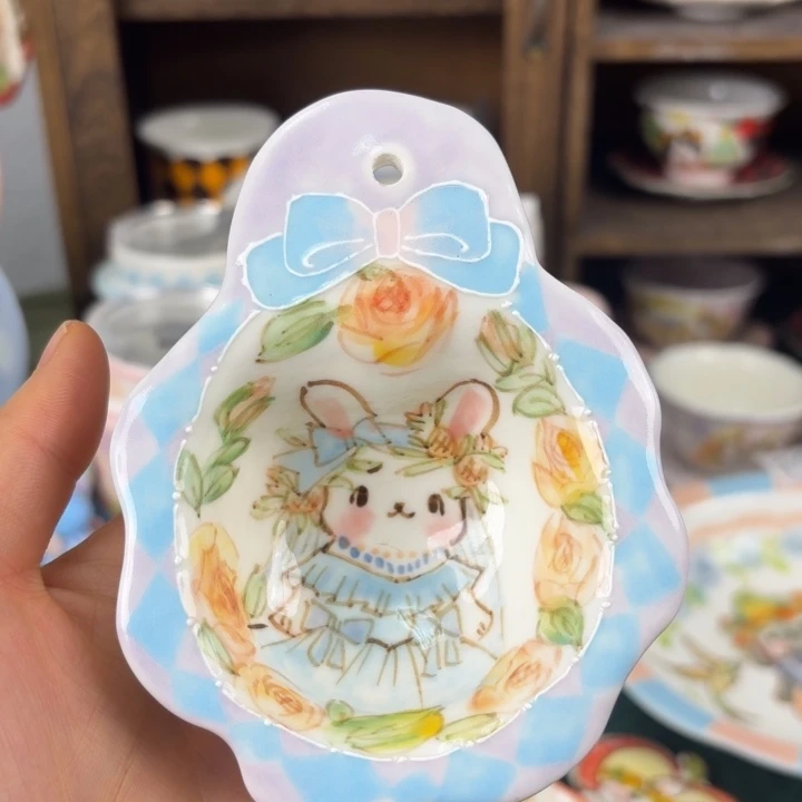 太阳花造型豆勺小兔