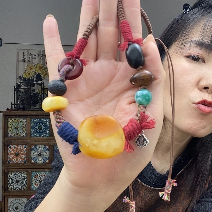 蜜蜡项链未镶嵌项链