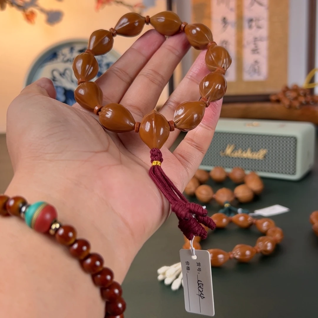 才***手串橄榄核15×24三面佛